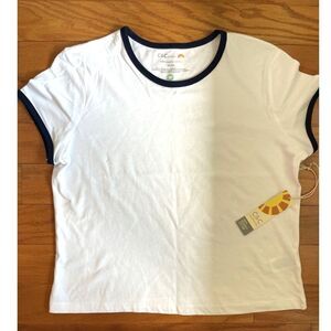 NWT C & C California Womens 100% Organic Cotton T Shirt MEDIUM Casual Coastal